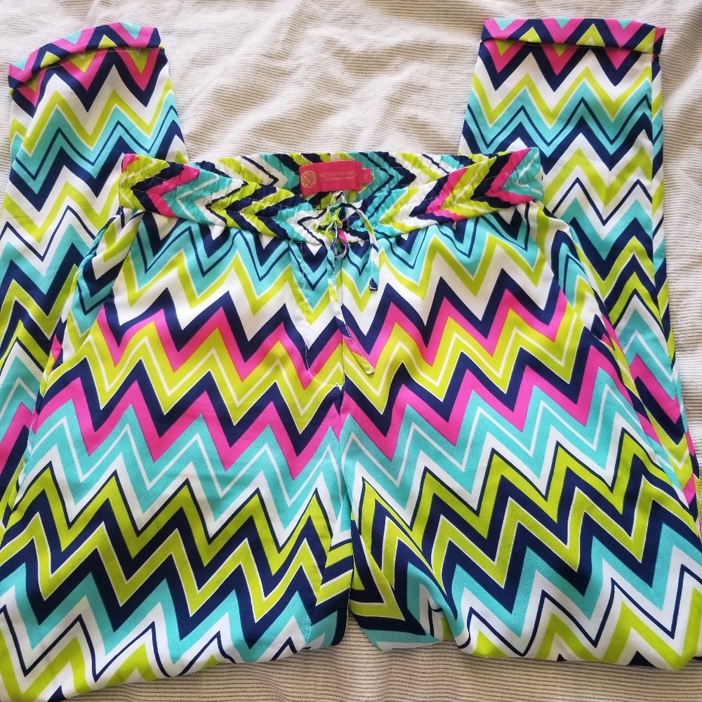 Bright zig zag pants
